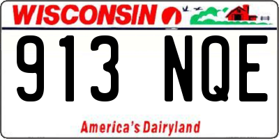 WI license plate 913NQE