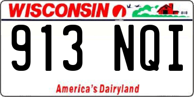 WI license plate 913NQI