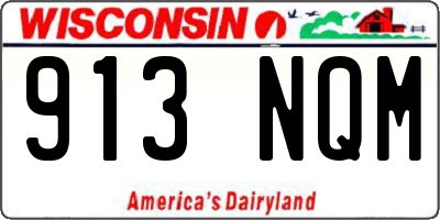 WI license plate 913NQM