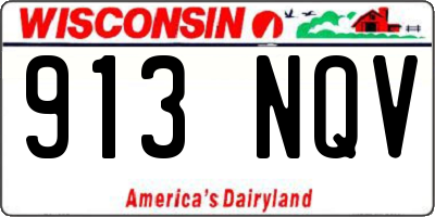 WI license plate 913NQV