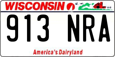 WI license plate 913NRA
