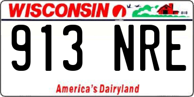 WI license plate 913NRE