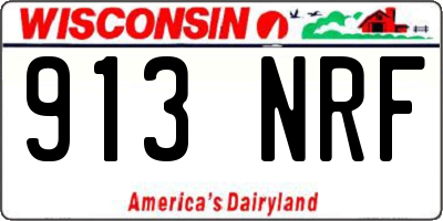 WI license plate 913NRF
