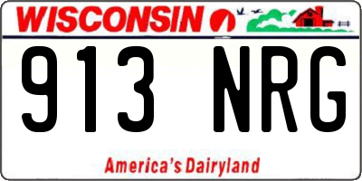 WI license plate 913NRG