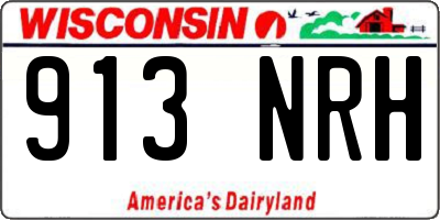 WI license plate 913NRH