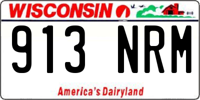 WI license plate 913NRM