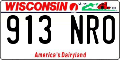WI license plate 913NRO