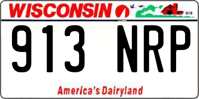 WI license plate 913NRP