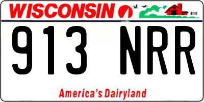 WI license plate 913NRR