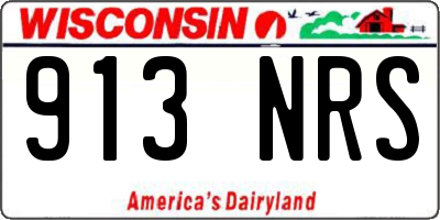 WI license plate 913NRS