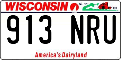 WI license plate 913NRU