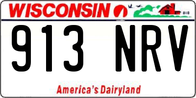 WI license plate 913NRV