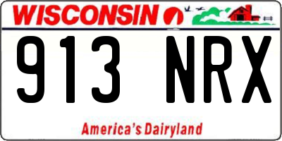 WI license plate 913NRX