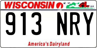WI license plate 913NRY