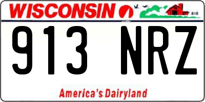 WI license plate 913NRZ