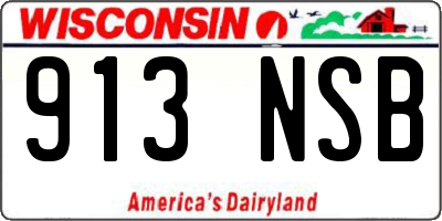 WI license plate 913NSB