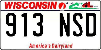 WI license plate 913NSD