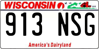 WI license plate 913NSG