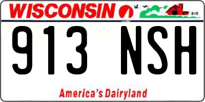 WI license plate 913NSH
