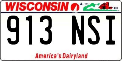 WI license plate 913NSI