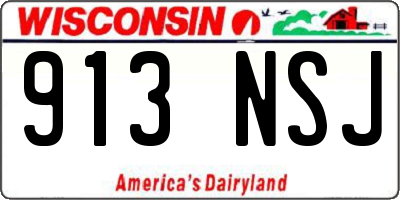 WI license plate 913NSJ