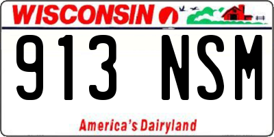 WI license plate 913NSM
