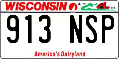 WI license plate 913NSP