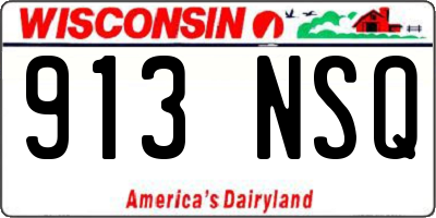 WI license plate 913NSQ