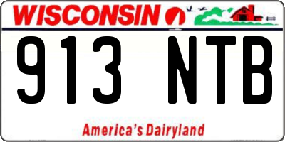 WI license plate 913NTB