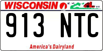 WI license plate 913NTC