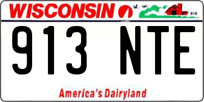 WI license plate 913NTE