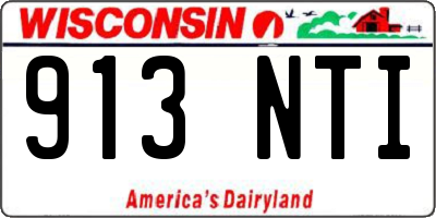 WI license plate 913NTI