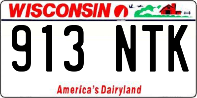 WI license plate 913NTK