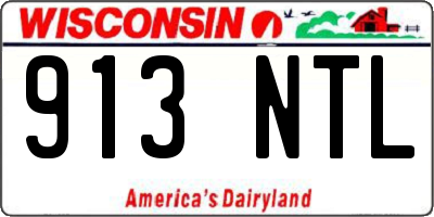 WI license plate 913NTL