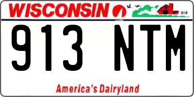 WI license plate 913NTM