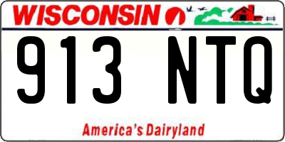 WI license plate 913NTQ
