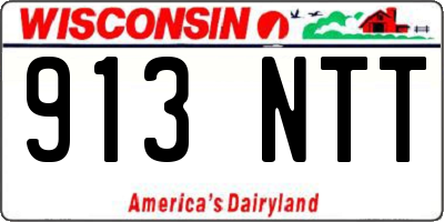 WI license plate 913NTT
