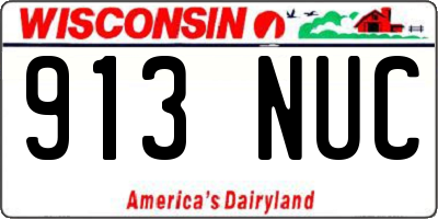 WI license plate 913NUC