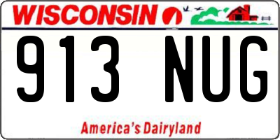 WI license plate 913NUG