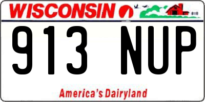 WI license plate 913NUP