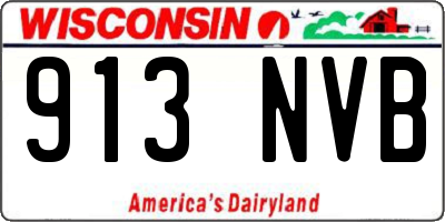 WI license plate 913NVB