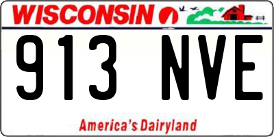 WI license plate 913NVE