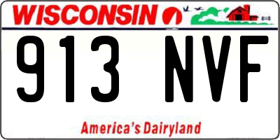 WI license plate 913NVF
