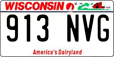 WI license plate 913NVG