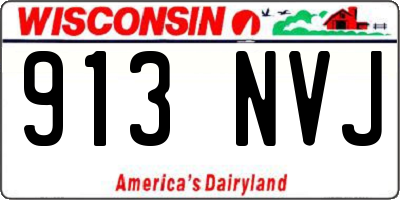 WI license plate 913NVJ