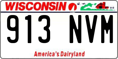 WI license plate 913NVM