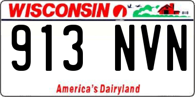 WI license plate 913NVN