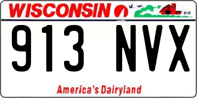 WI license plate 913NVX