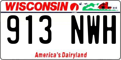WI license plate 913NWH
