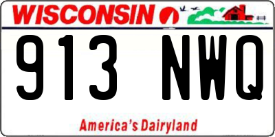 WI license plate 913NWQ